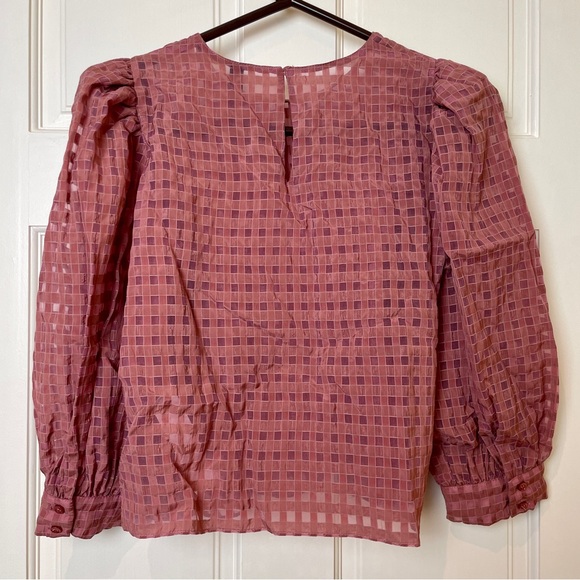 ZARA Balloon Sleeve Blouse in Dusty Pink - Picture 8 of 8